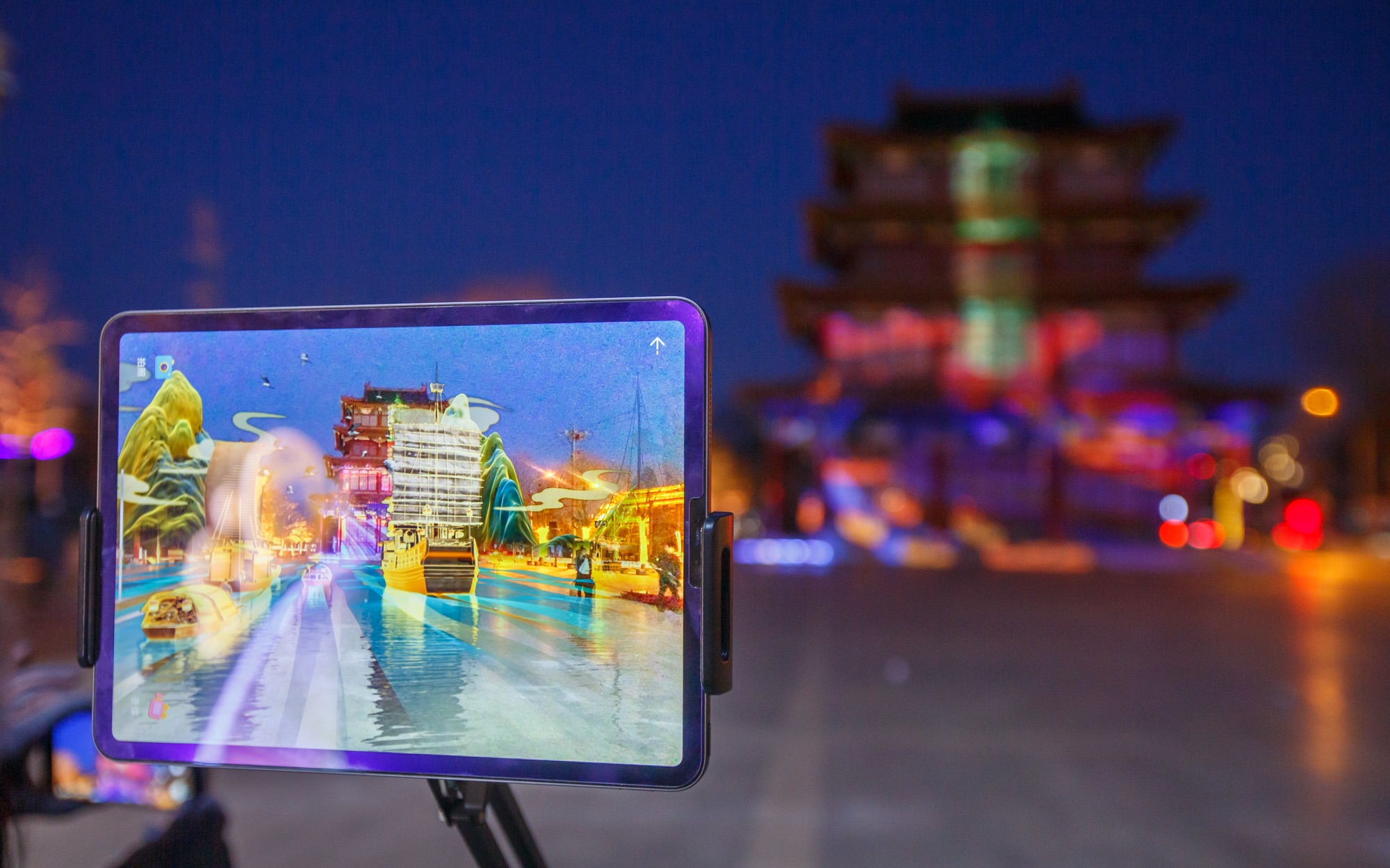 五景联动超现实ar秀|朝阳区|实景|灯光秀_新浪新闻