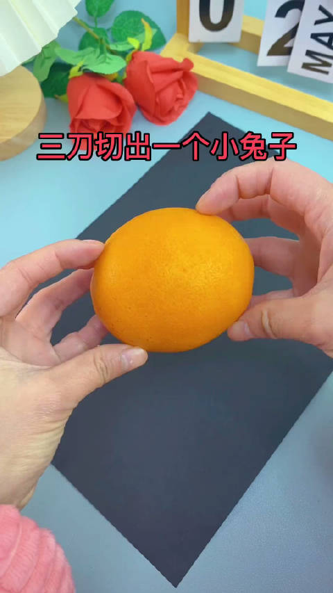 兔年到了,用橙子做个可爱的小兔子_手机新浪网