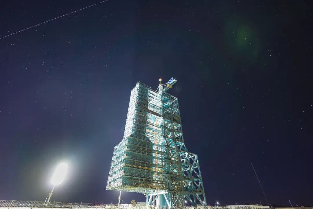 2021年11月21日，中国空间站过境酒泉卫星发射中心载人航天发射场。拍摄者：李明堂