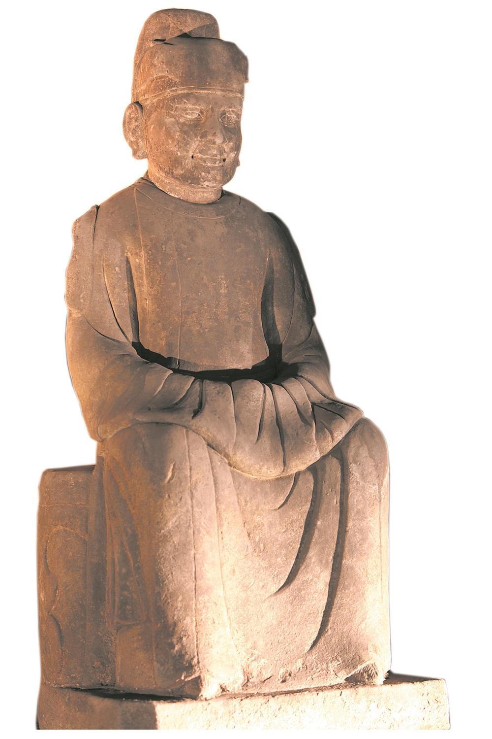 永陵王建石刻座像是我国历代陵墓中发现的唯一一件帝王写真塑像