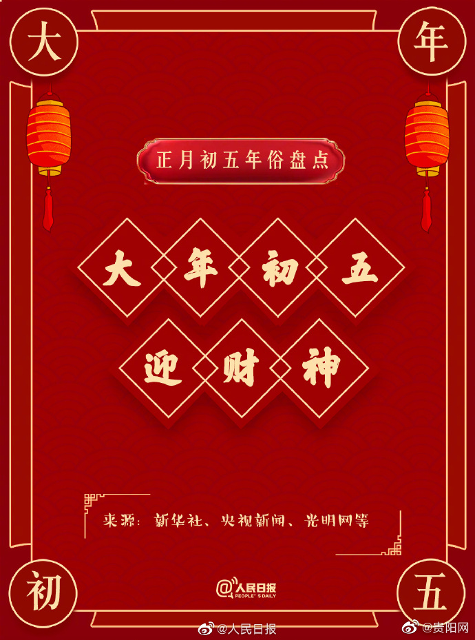破五、迎财神!大年初五年俗盘点