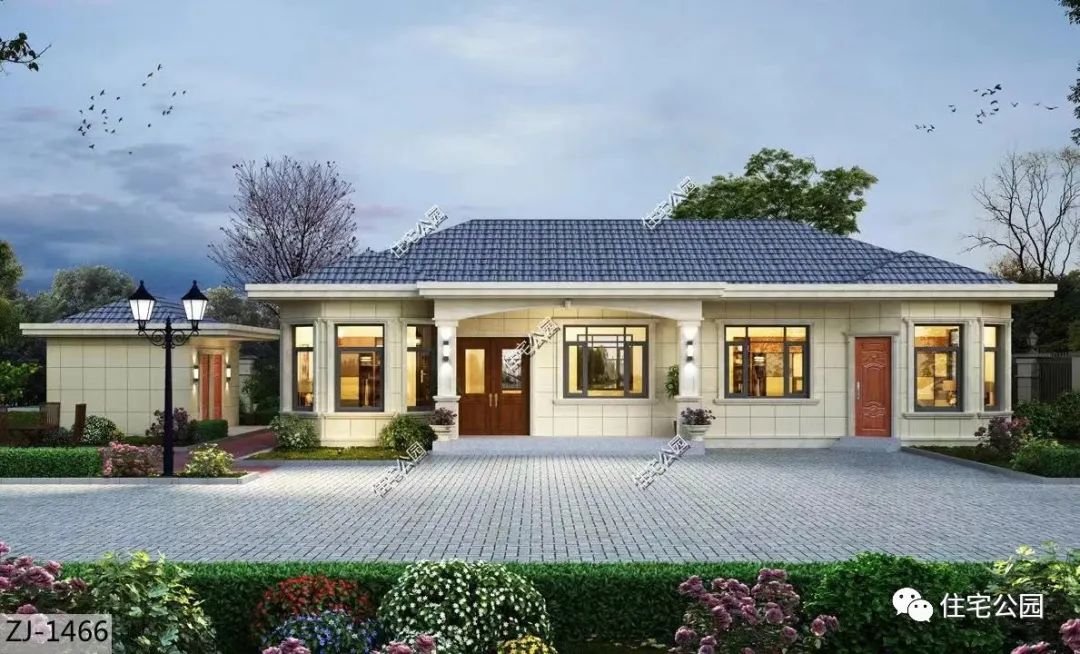 新春图库合集:100套一层户型,简单实用的养老房