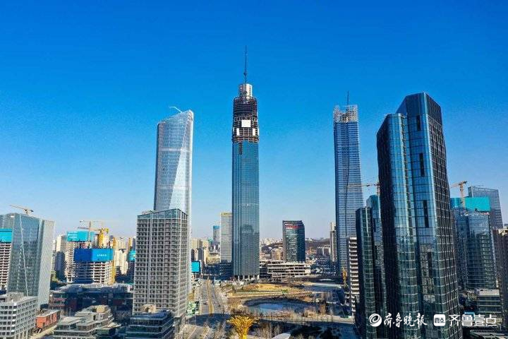 寒潮送来极致蓝天,新春济南cbd高楼林立,气势非凡|济南市|山东省_新浪