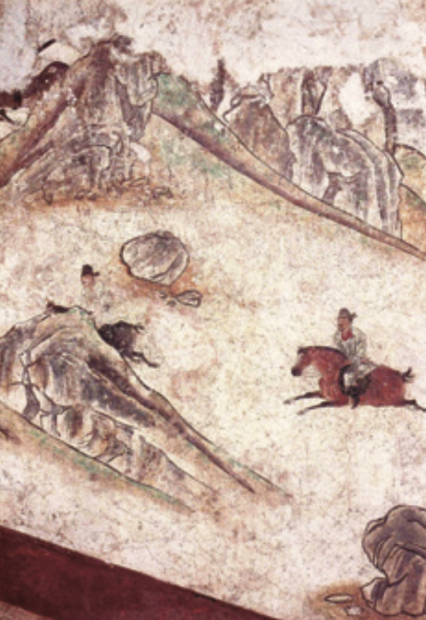 图12:马球图,陕西乾县乾陵唐代章怀太子墓壁画