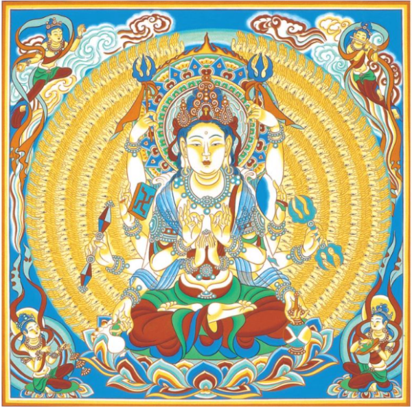 复原的千手观音藻井(局部) 莫高161窟 晚唐