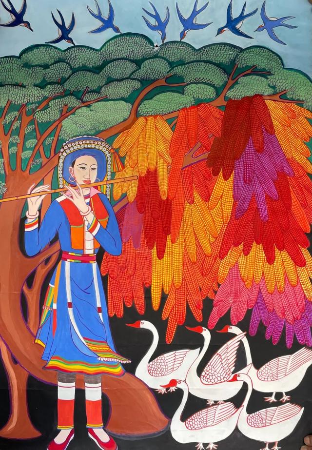 麻占亮 《傈僳少女的遐想》麻占亮 《年松》麻占亮 《煽牛》麻占亮