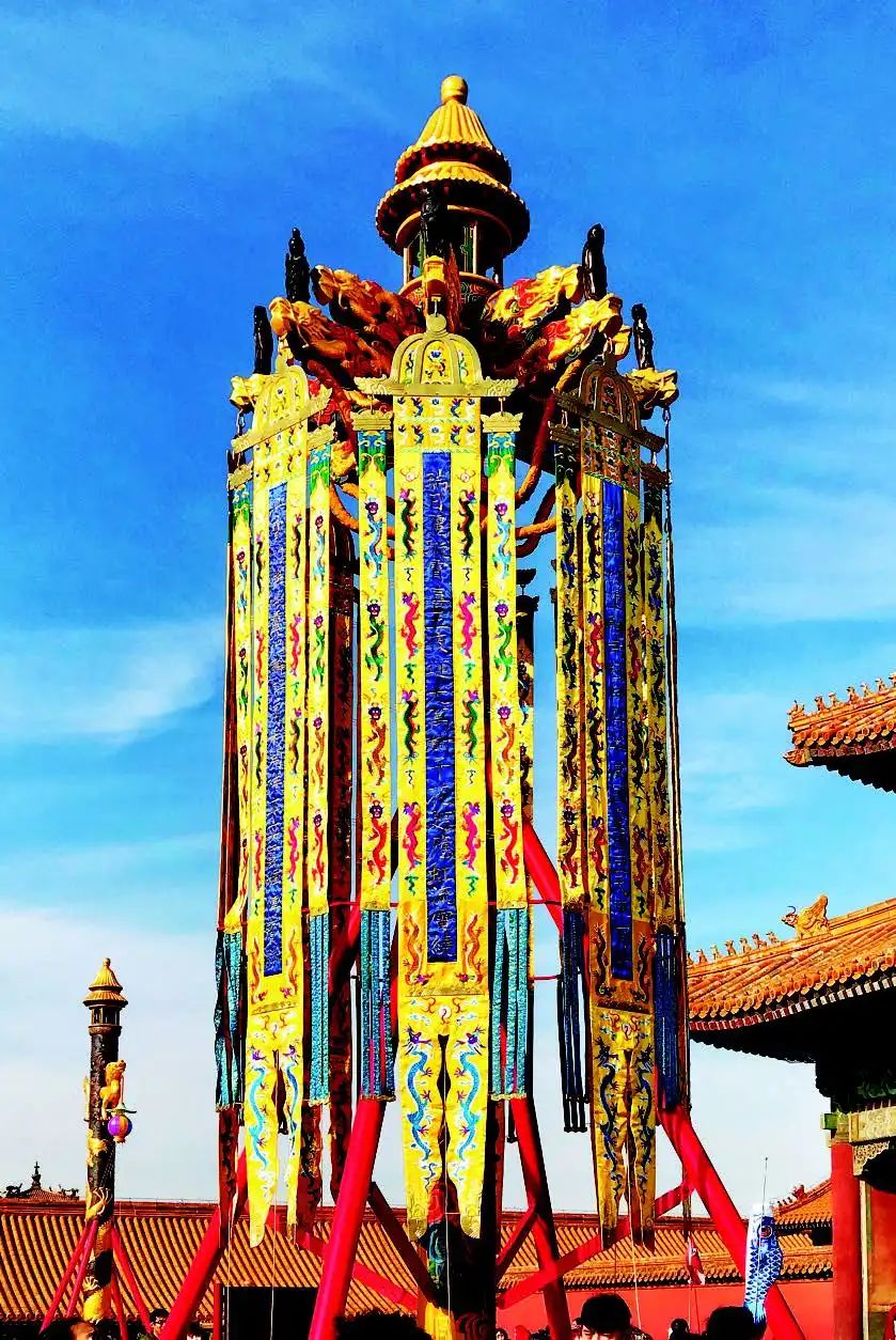 故宫博物院复原的万寿灯(作者摄于2019年)