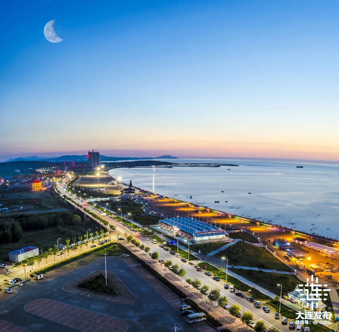 ▲长兴岛海滩公园夜景