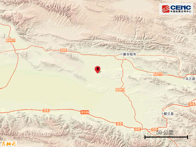 4.9级地震震中地形。今晚图源中国地震台网