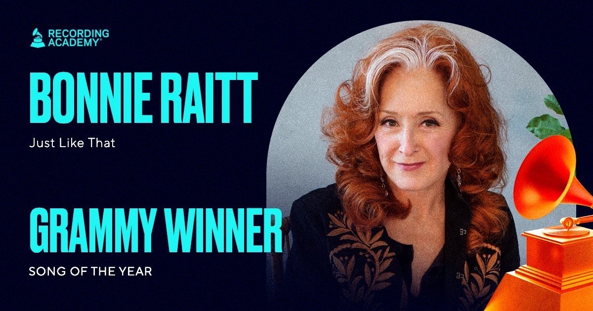 本届年度歌曲的获奖者是"Just Like That" - Bonnie Raitt 恭喜