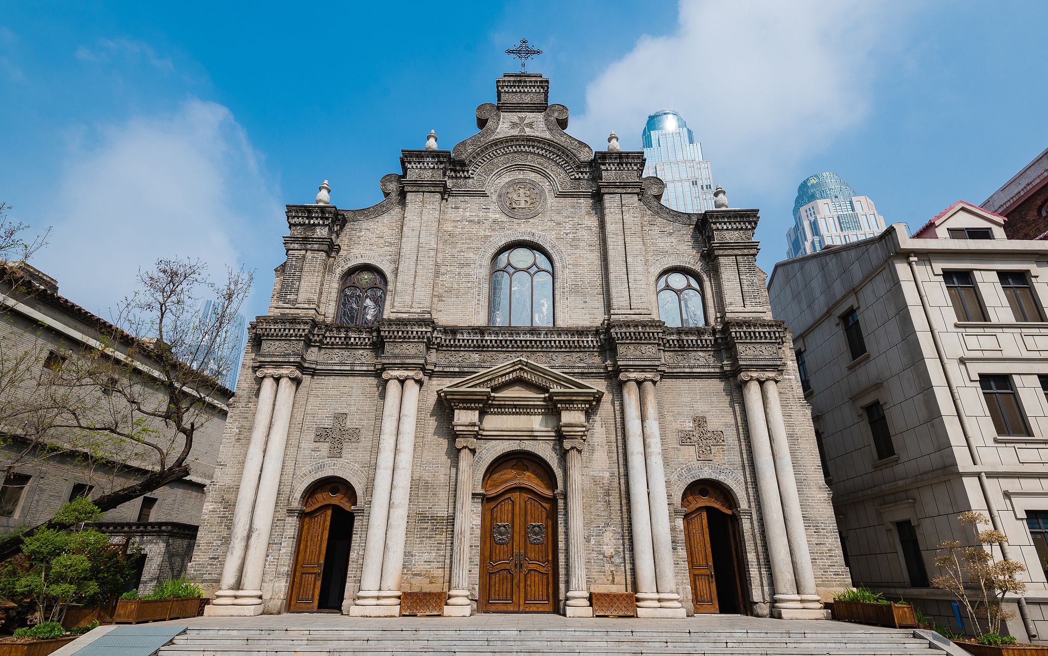 天津紫竹林教堂旧址,天津租界历史即开端于这一带.