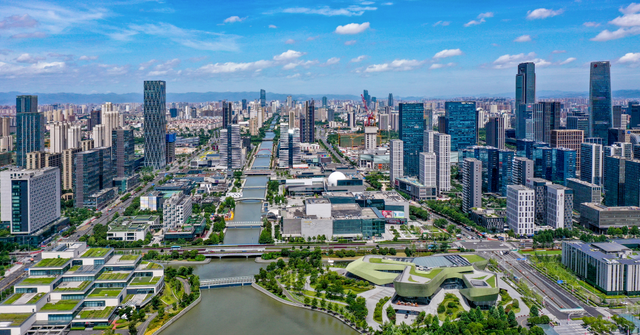 鄞州区东部新城鸟瞰图