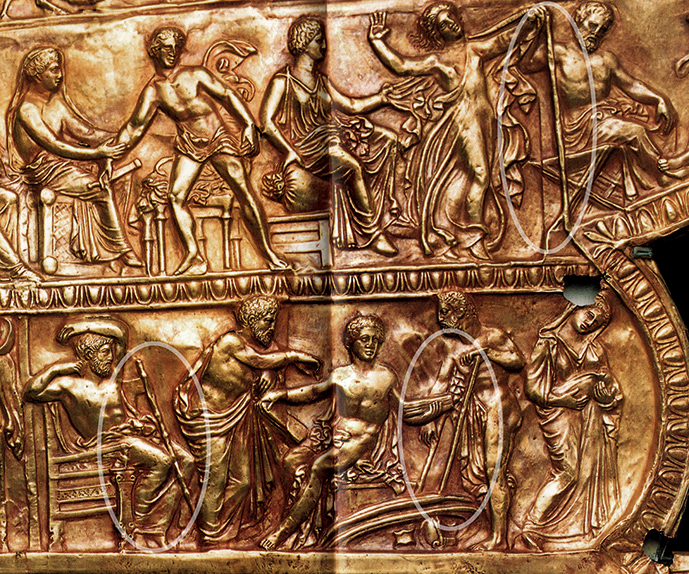 圖 7 出土於黑海北岸的斯基泰金箭囊局部，公元前4世紀晚期