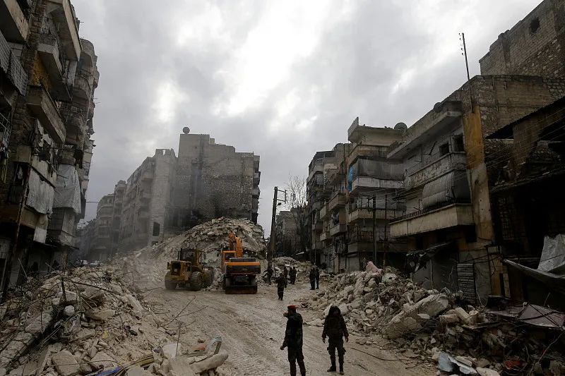 阿勒颇地震图片