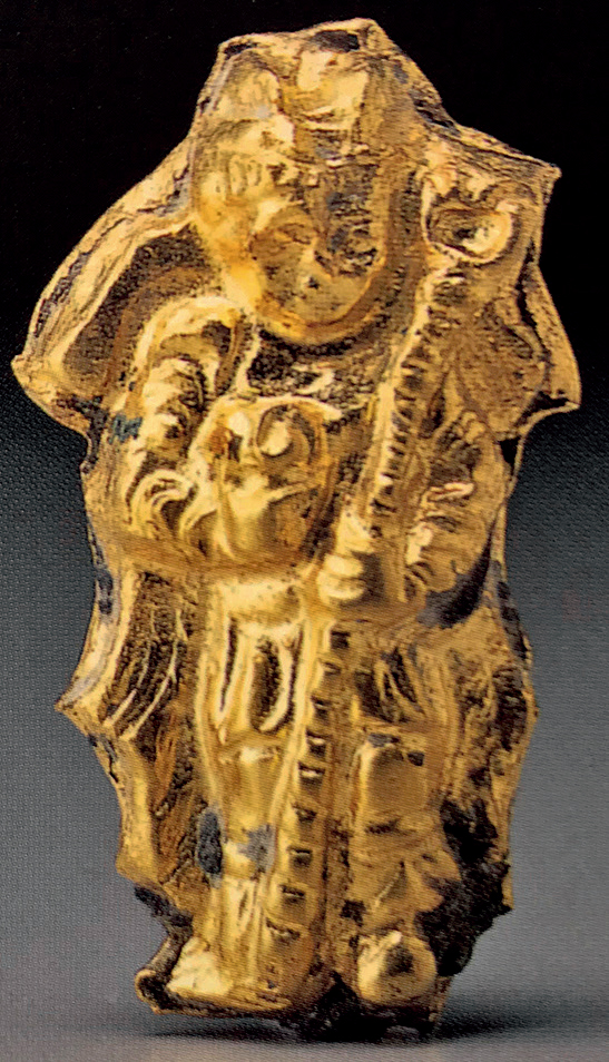 圖 3 巴克特里亞的赫爾墨斯金像，公元前3世紀—前2世紀