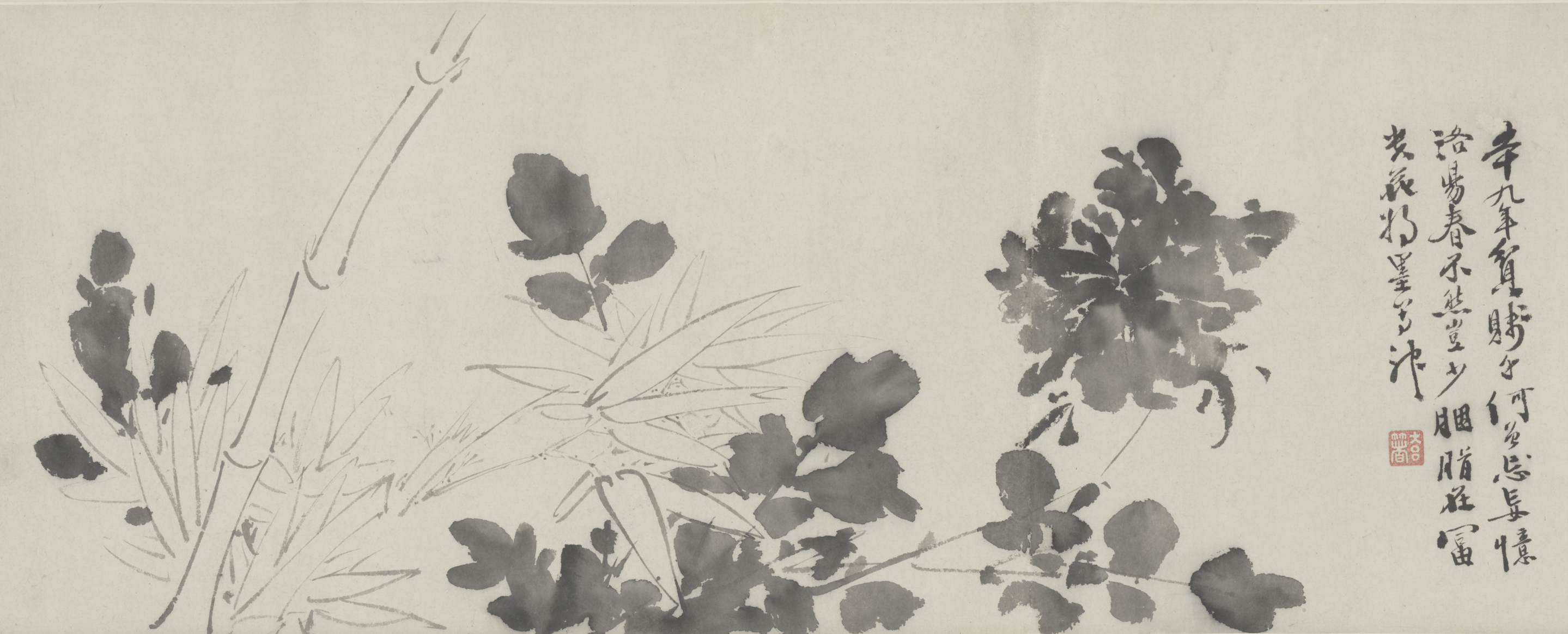 图五:明 徐渭 墨花图卷(局部) 故宫博物院藏