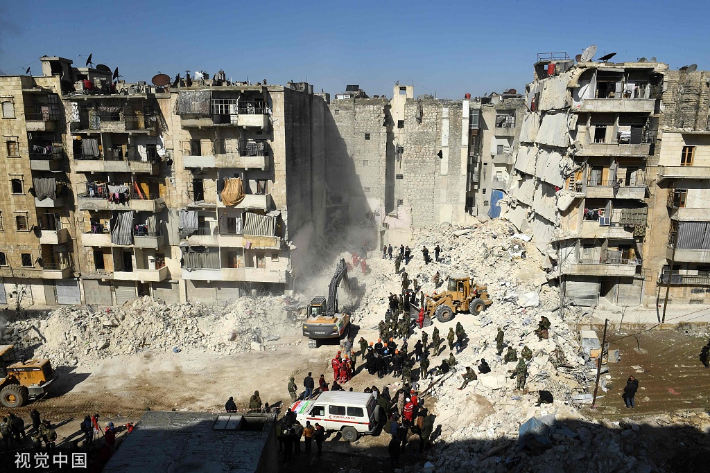 阿勒颇地震图片