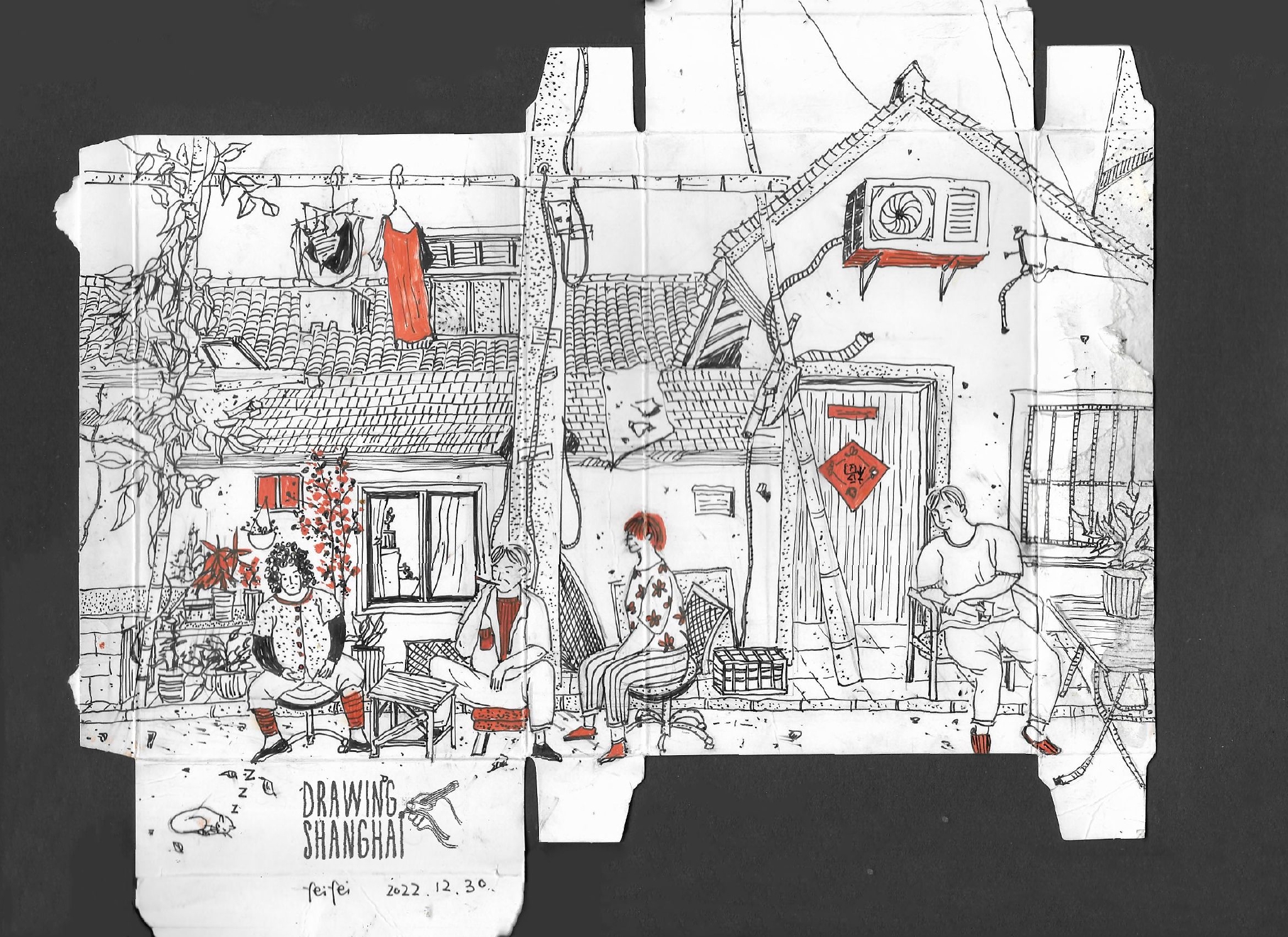 画本上的老城厢,用线条捕捉变化中的上海