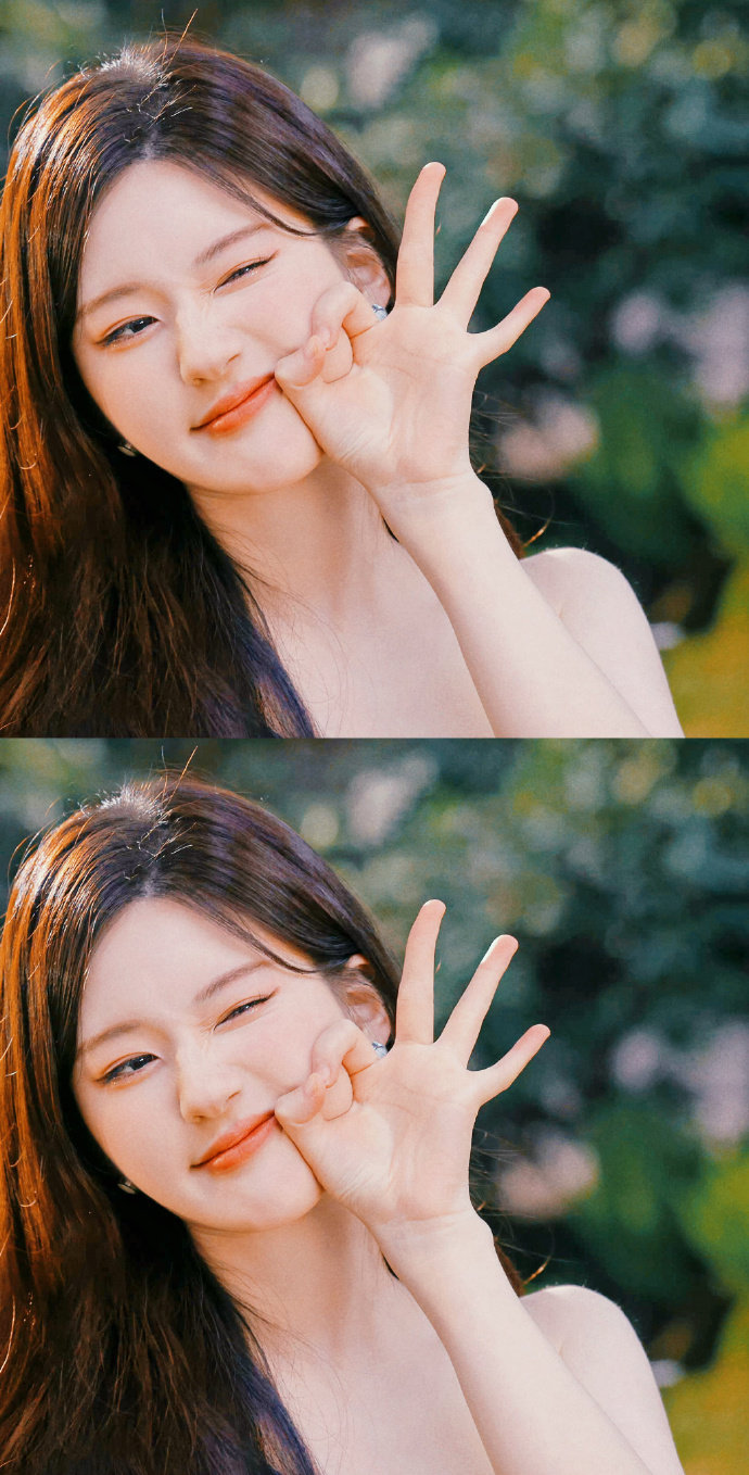 赵露思情人节脸蛋比心随拍怎么这么会拍吧露思情人节快乐