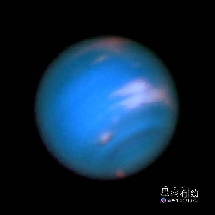 这是哈勃太空望远镜拍摄的海王星。（来源：美国国家航空航天局官方网站）