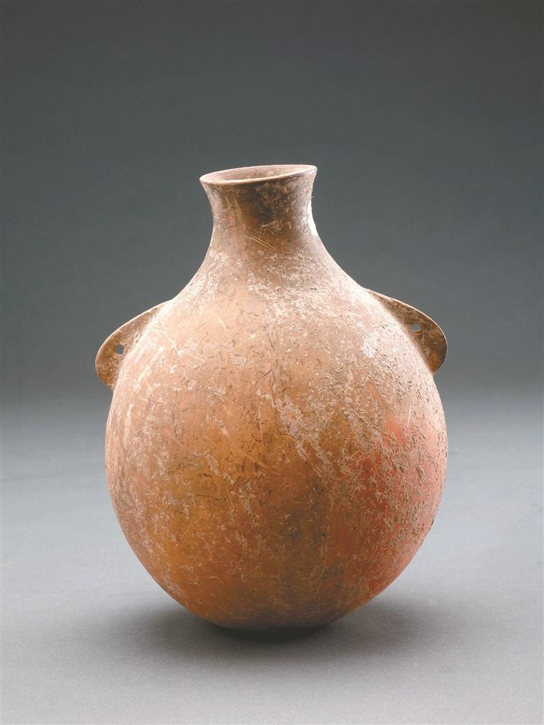 裴李岗文化双耳红陶壶:和大地一样朴实|文物_新浪新闻