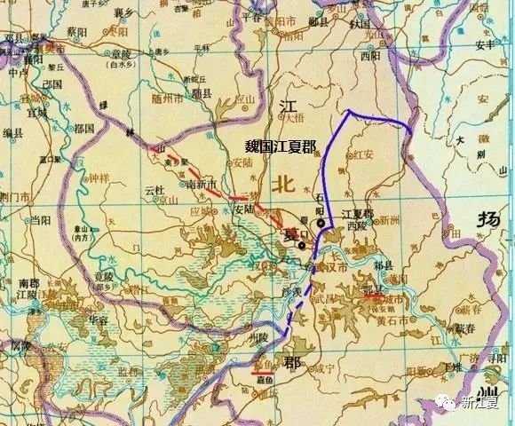 三国江夏郡地图