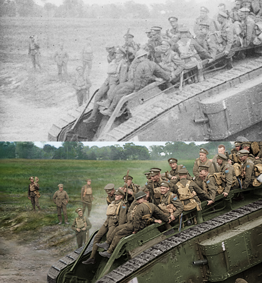 一战的历史图片，来自战争纪录片《他们已不再变老》