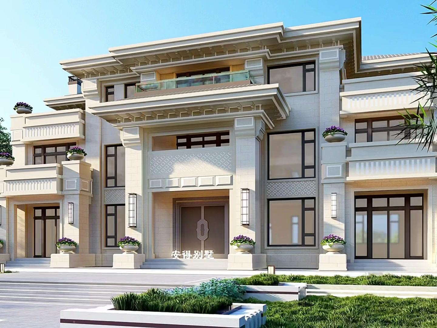 3层5开间,霸气不过时的别墅设计来了农村自建房 别墅设计