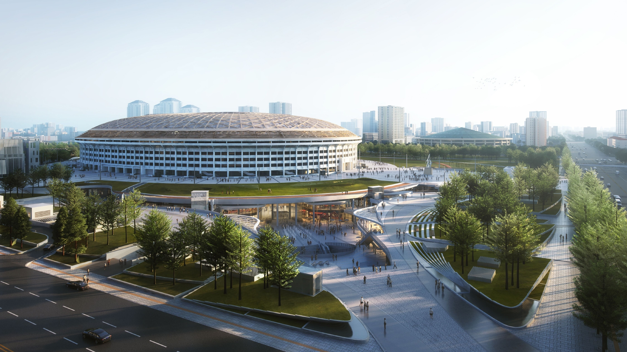 "新工体"项目建成后效果图.朝阳区供图