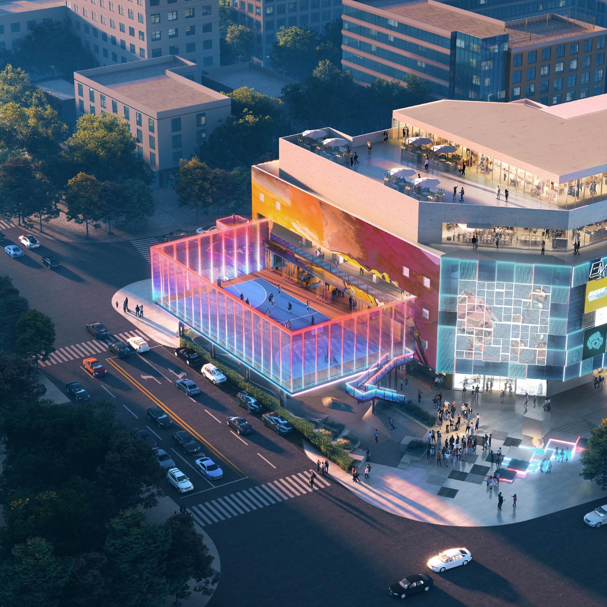 "the box朝外"一期的光影篮球场效果图.朝阳区供图