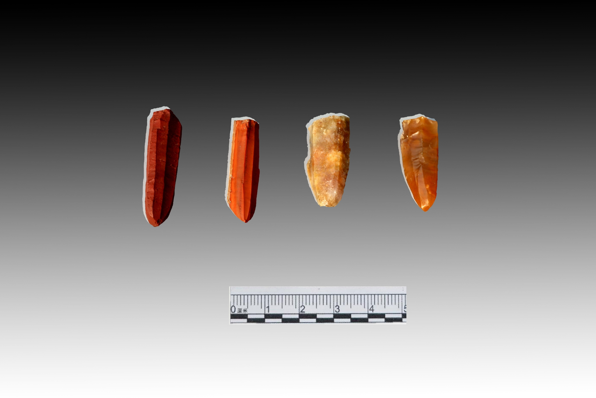 四台遗址出土的锥形石核(一期).河北省文物考古研究院供图