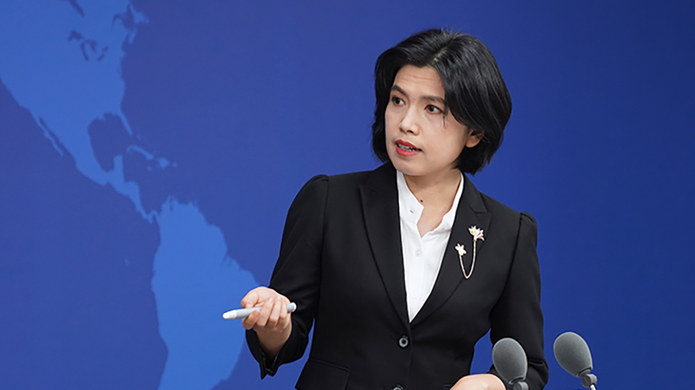 国台办发言人朱凤莲.人民视觉 资料图