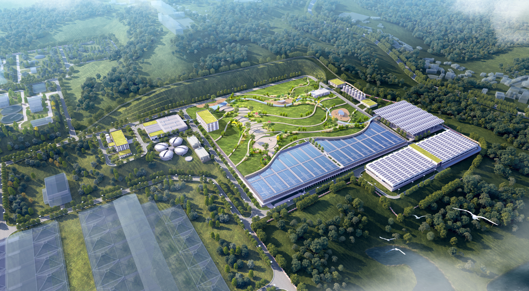 南岸鸡冠石污水处理厂四期扩建项目鸟瞰效果图&nbsp;市住房城乡建委供