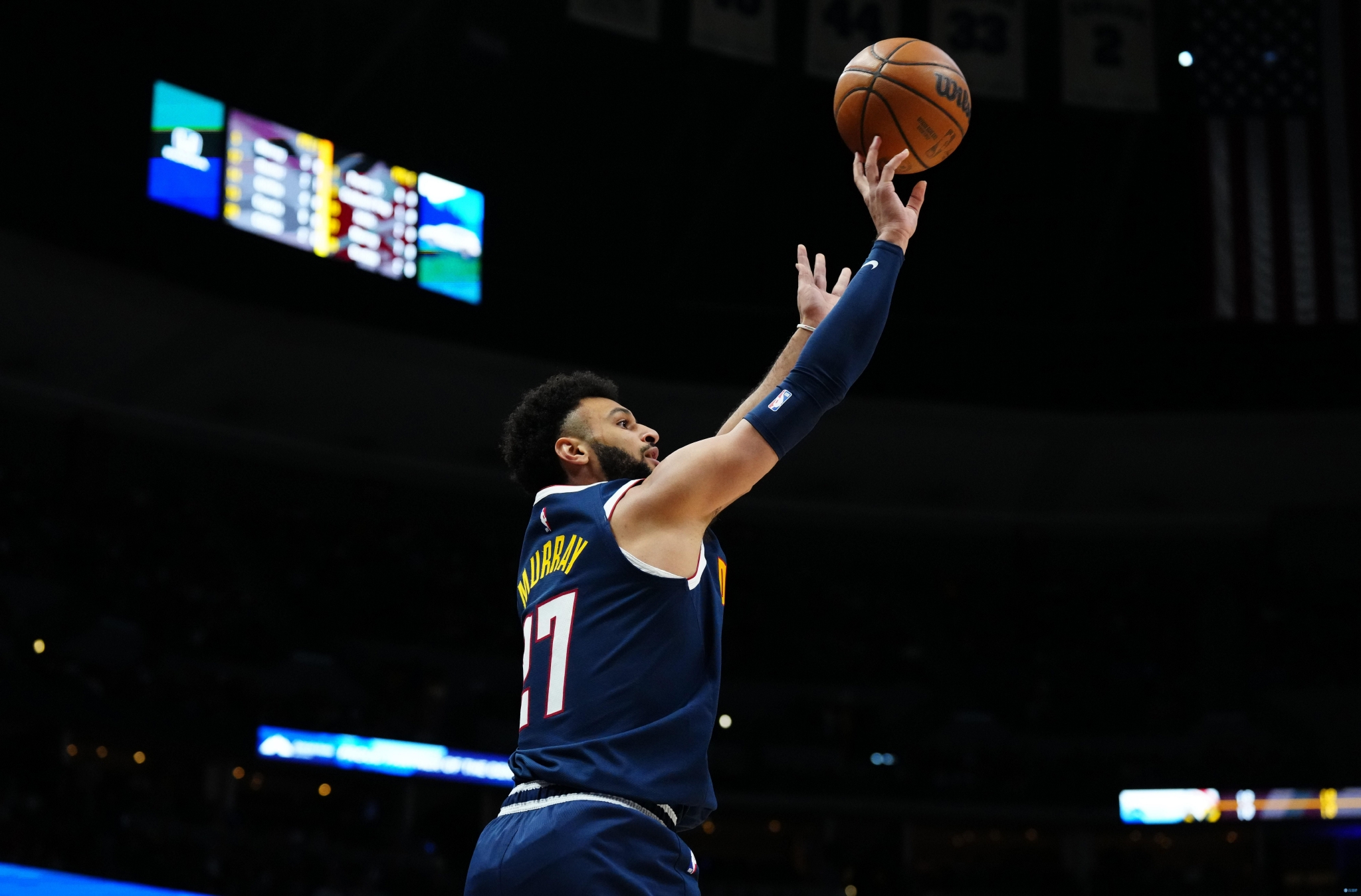 贾马尔-穆雷对火箭首节10中6&三分6中3 砍下16分|贾马尔|穆雷|火箭