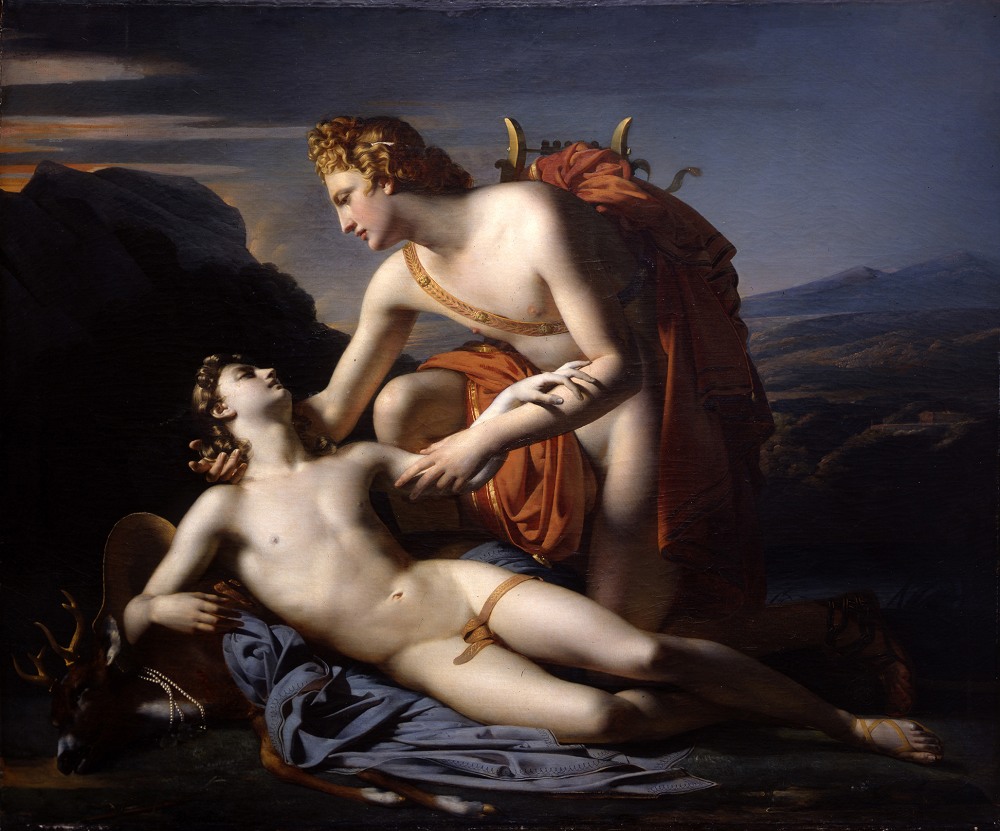 《阿波羅與西帕里修斯》，克勞德·瑪麗·迪布夫，1821年