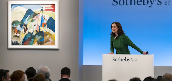 2023年苏富比伦敦春拍，“现代及当代艺术晚拍”现场