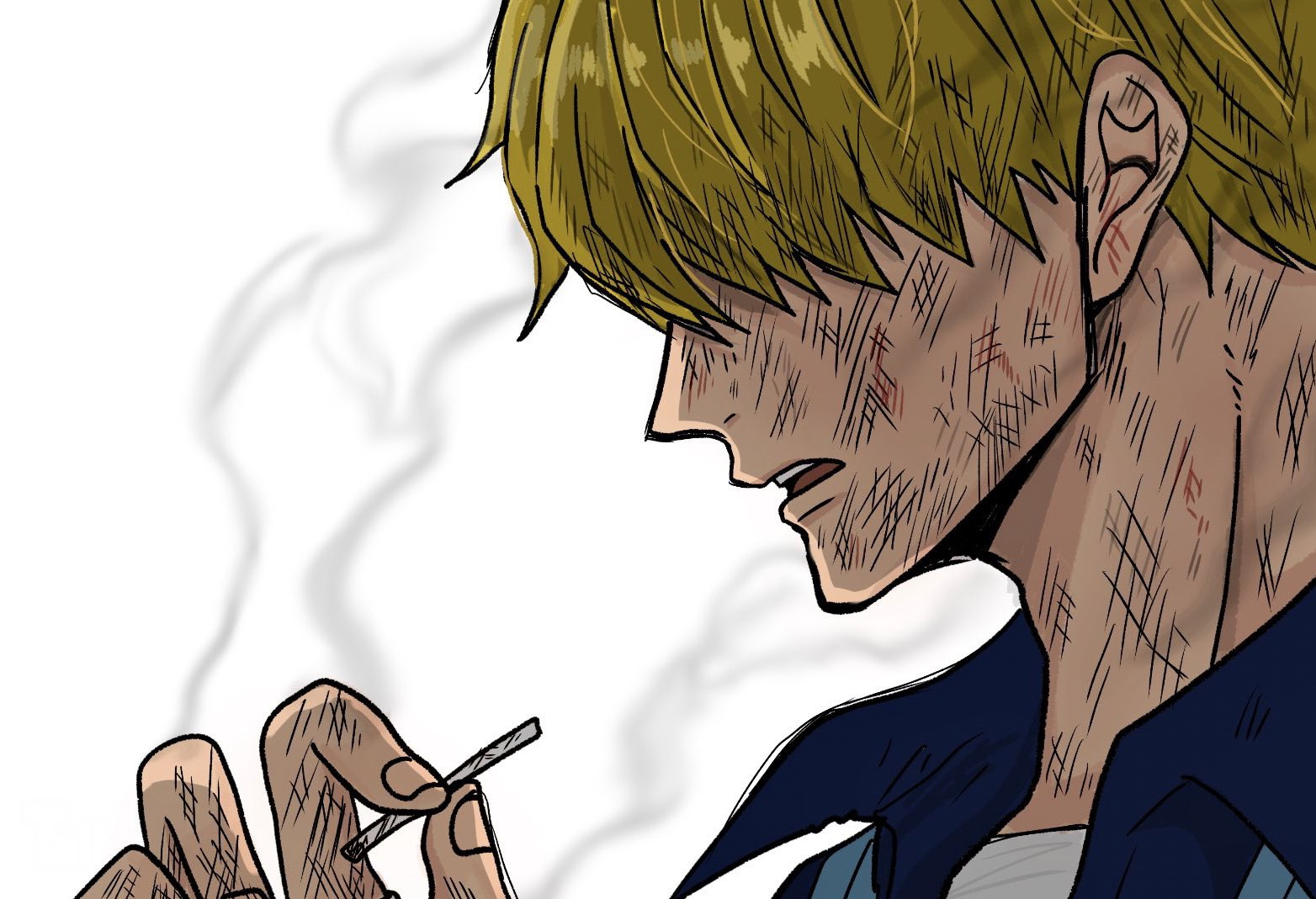 (授权转载)推特画师さくら新画作:空岛篇山治……|推特|山治|画师