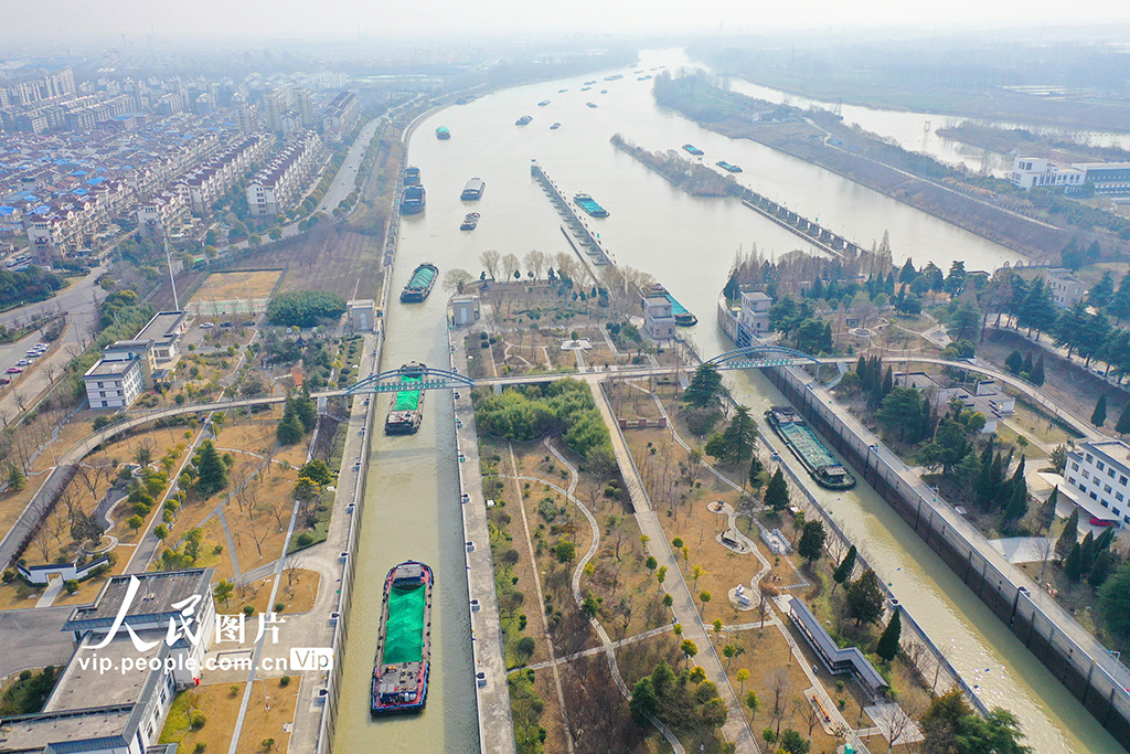 京杭大运河春季运输忙|泗阳|江苏省|船舶_新浪新闻