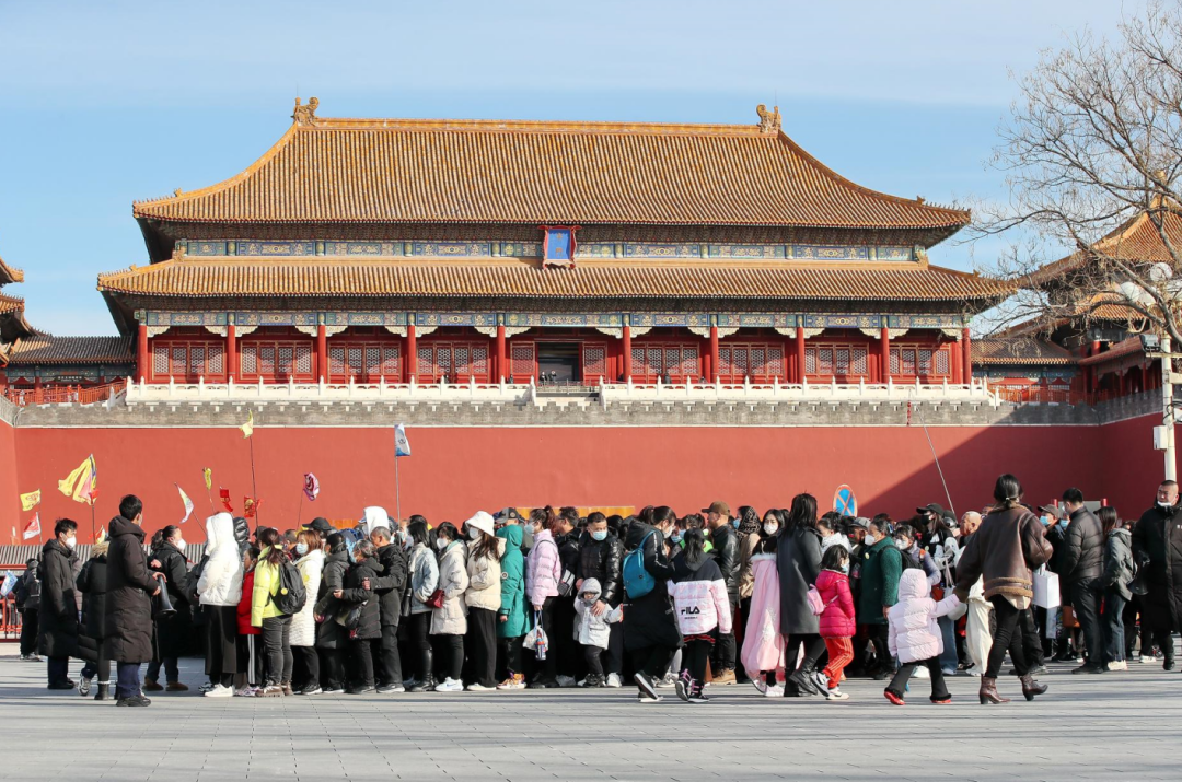 2023年2月24日,北京故宫博物院开启人山人海模式.图/视觉中国