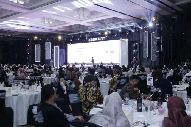 2022年海贝丽致印尼分公司经销商大会现场。