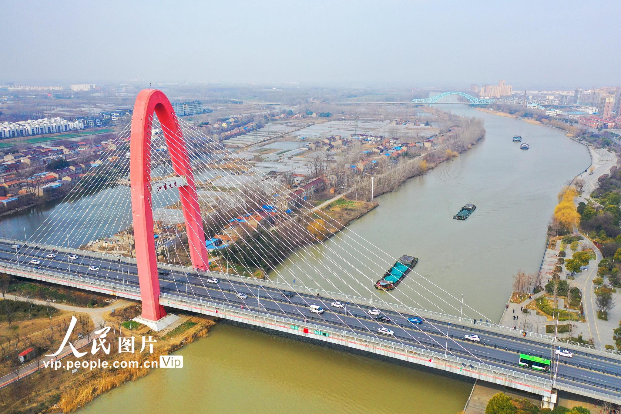 江苏泗阳:京杭大运河春季运输忙|江苏省|泗阳_新浪新闻