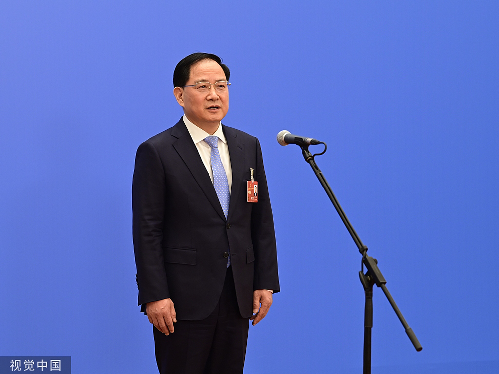 工业和信息化部部长金壮龙接受采访.人民视觉&nbsp; 图