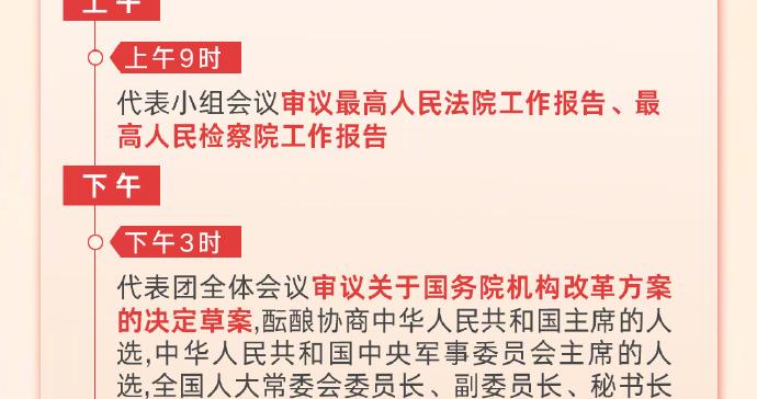 一图速览!第十四届全国人民代表大会第一次会议日程|全国人大|人民日报_新浪新闻