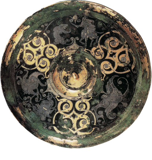 图 3 河南洛阳金村出土错金铜镜