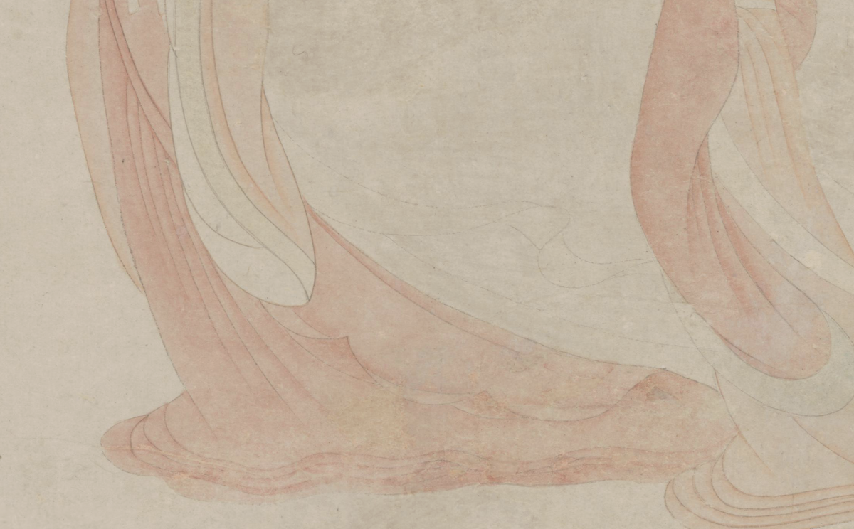 明 文徵明 湘君湘夫人图轴(局部) 故宫博物院藏