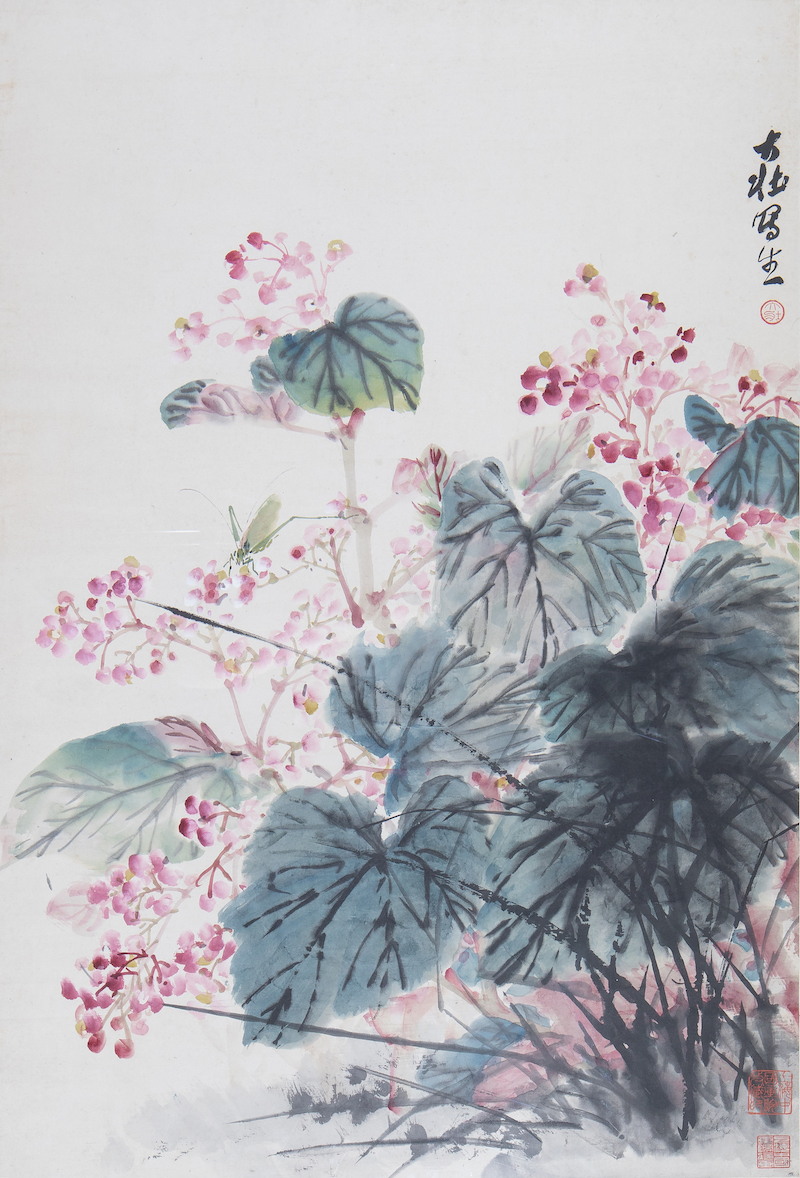 张大壮 海棠写生 20世纪70年代 88.5×60