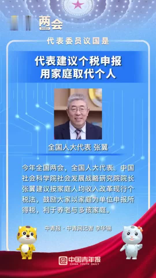张翼代表:建议个税申报用家庭取代个人|个税|张翼_新浪新闻