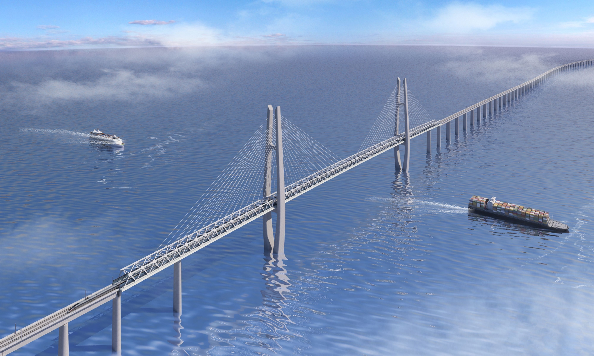 [贴图]宏伟壮观的杭州湾跨海大桥（我的收藏） - 绝美图库 - 华声论坛