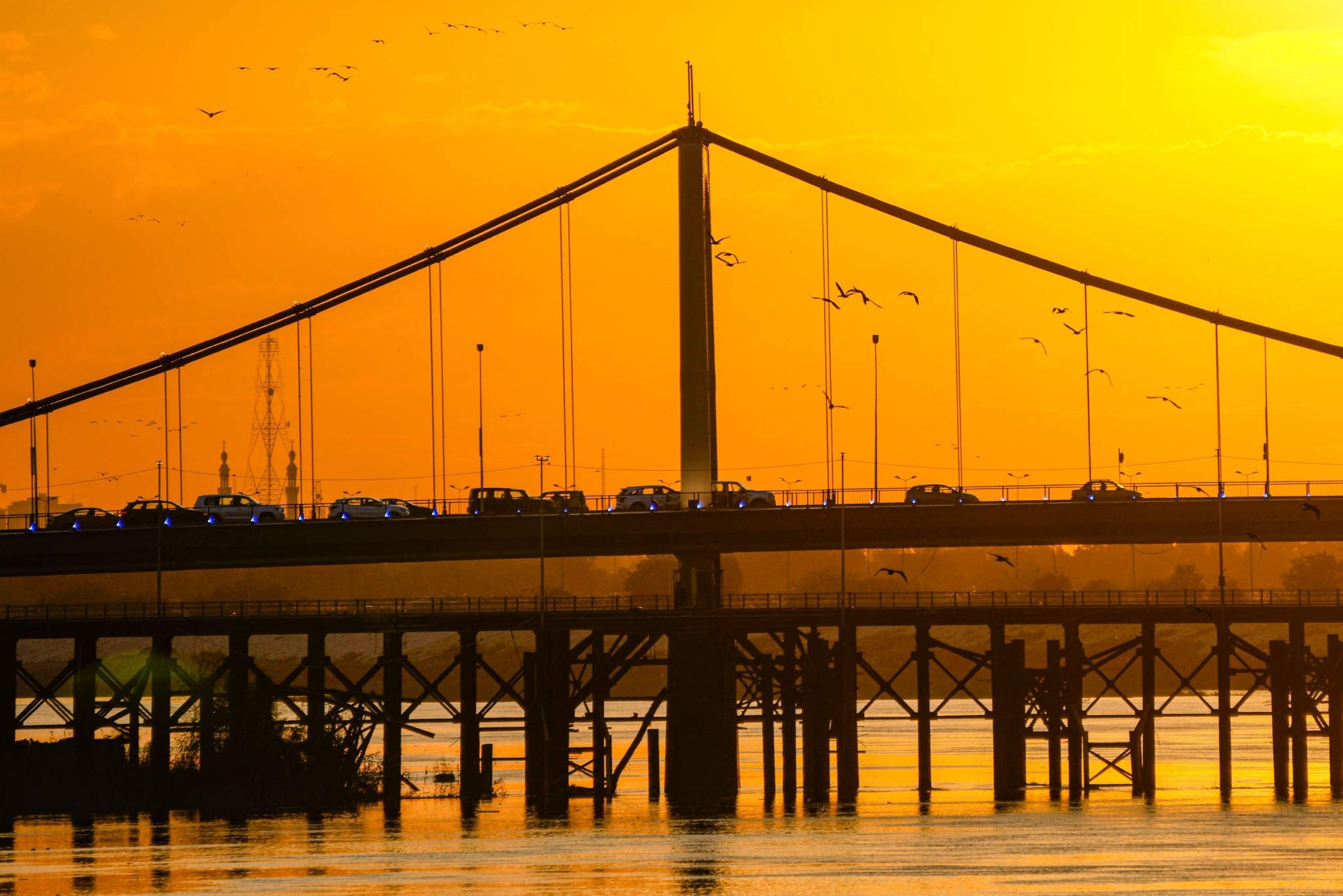 伊拉克:夕阳西下|巴格达|伊拉克|新华社_新浪新闻