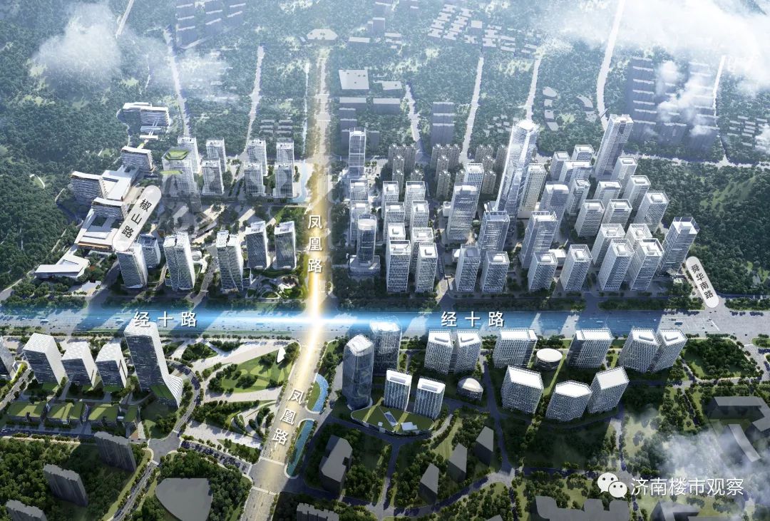 (汉峪金谷整体规划效果图)